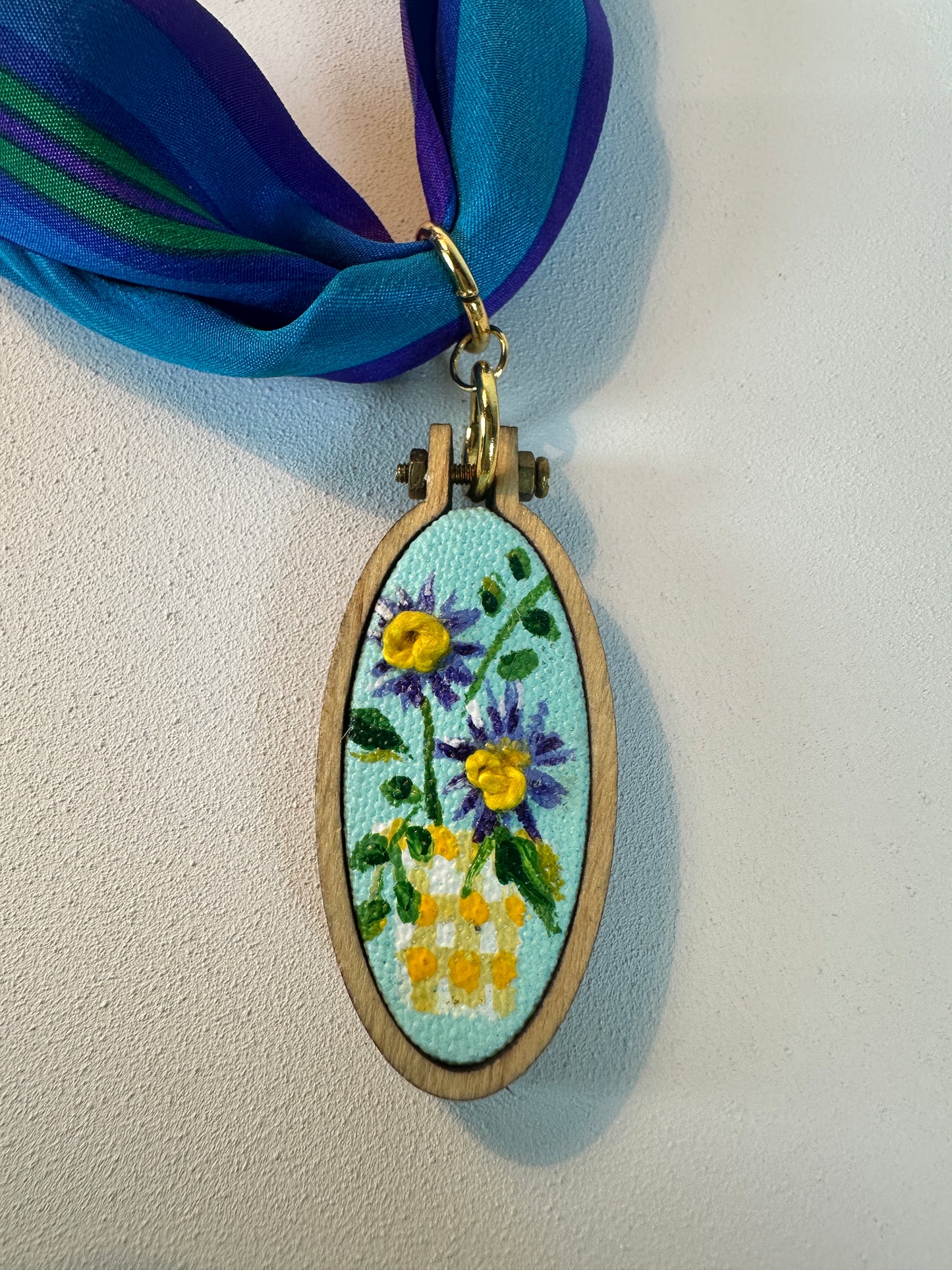 Two Asters Scarf Necklace