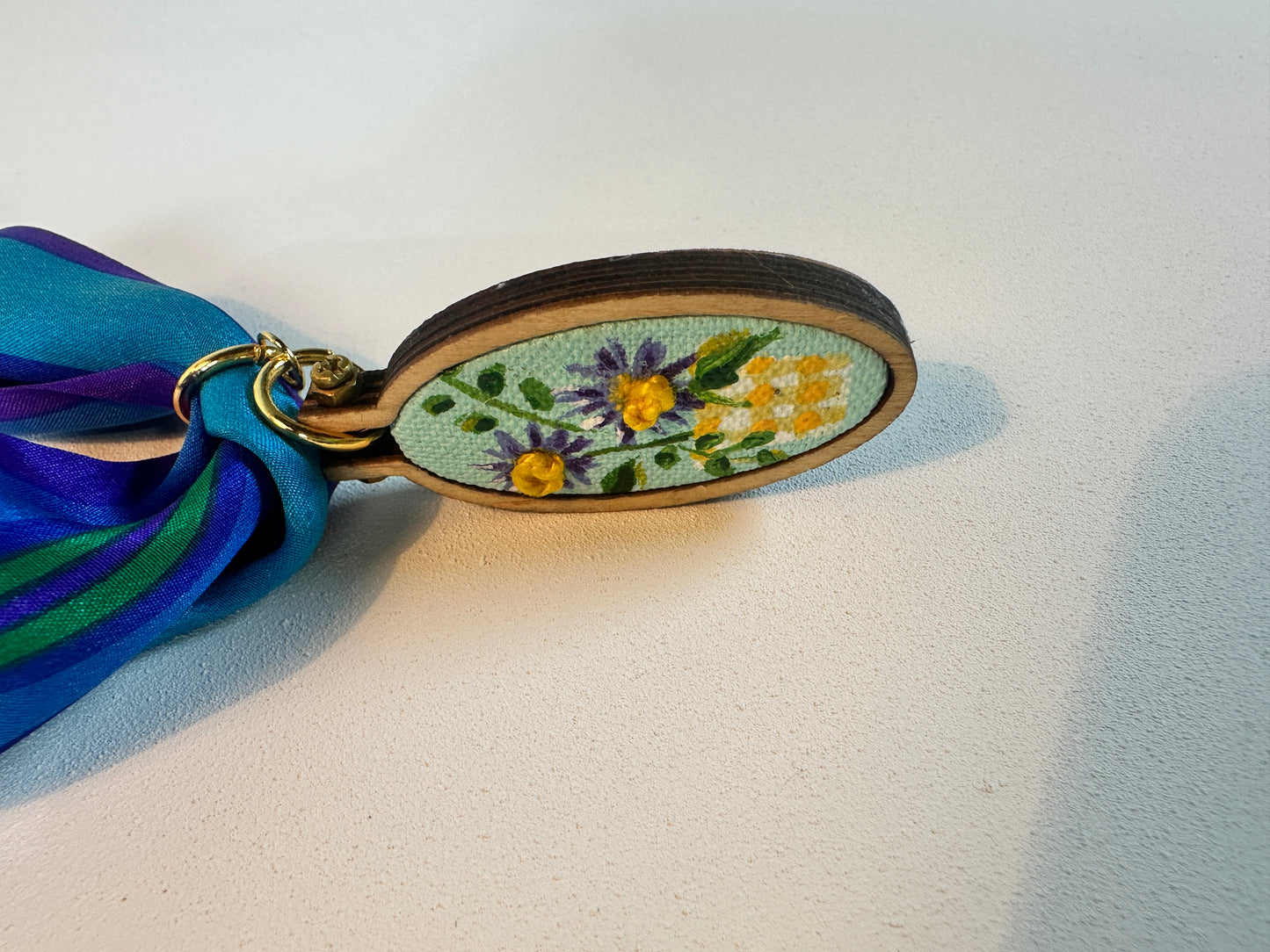 Two Asters Scarf Necklace