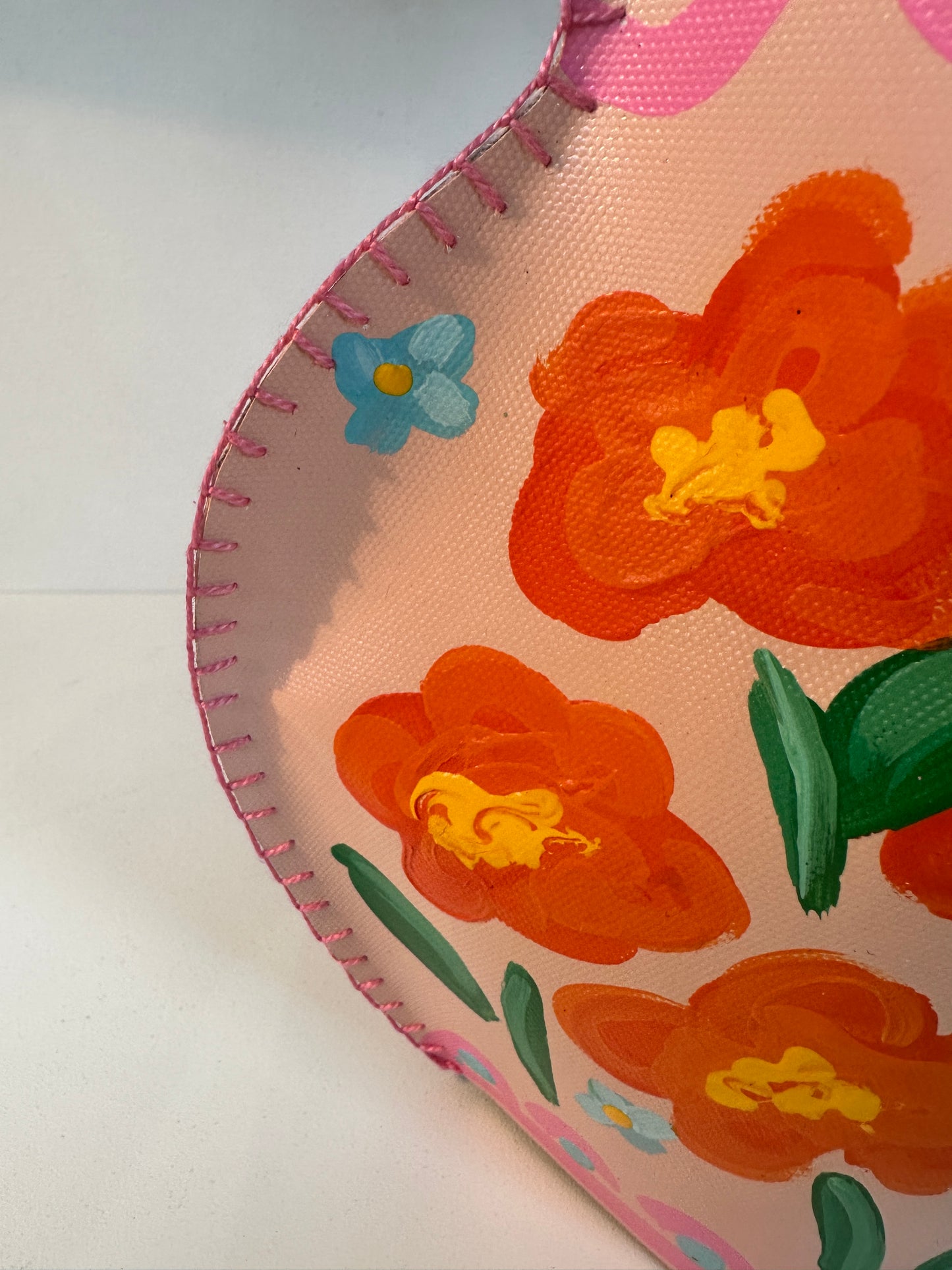Canvas Vase Cover (Pink Background)