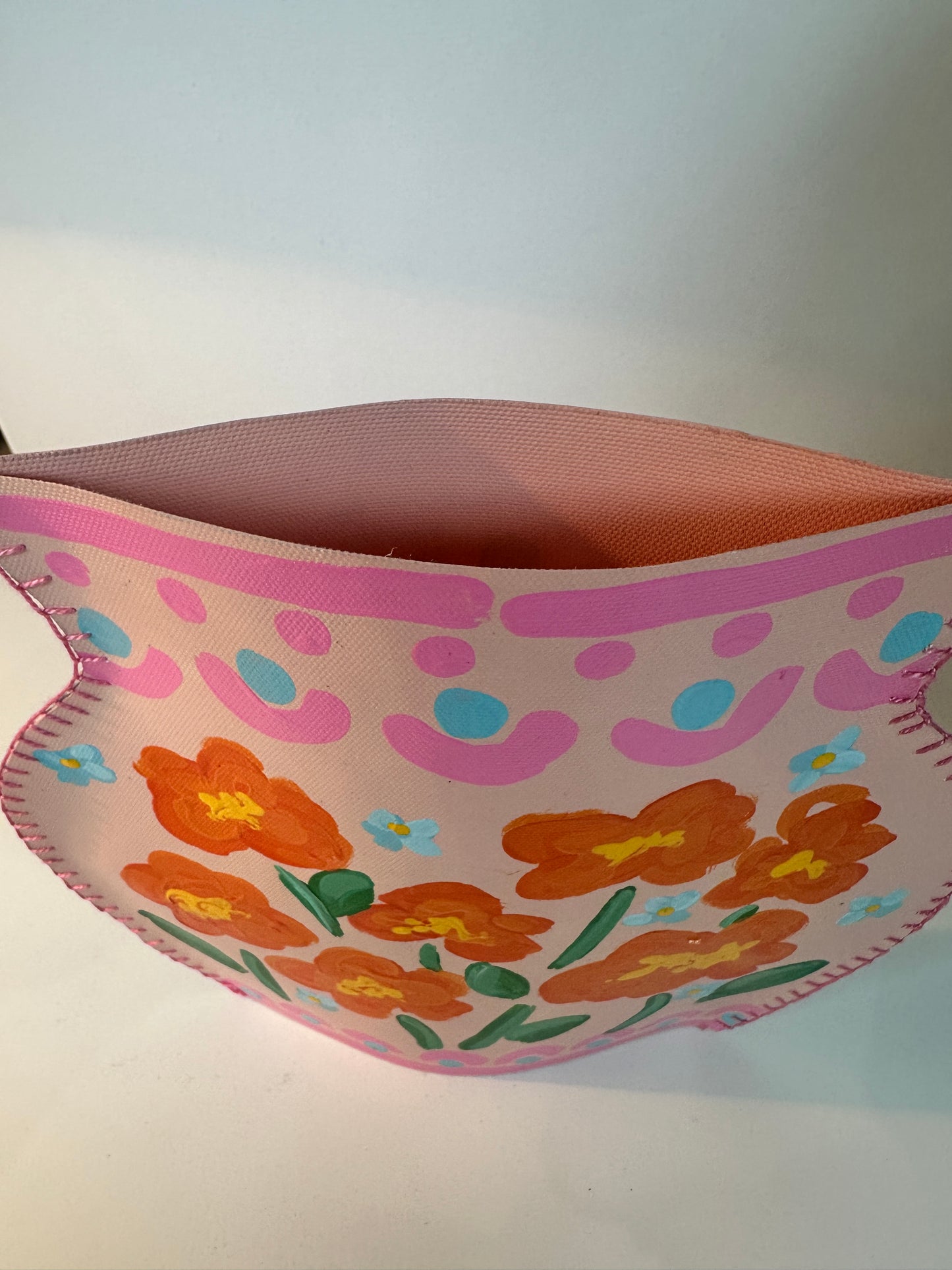 Canvas Vase Cover (Pink Background)