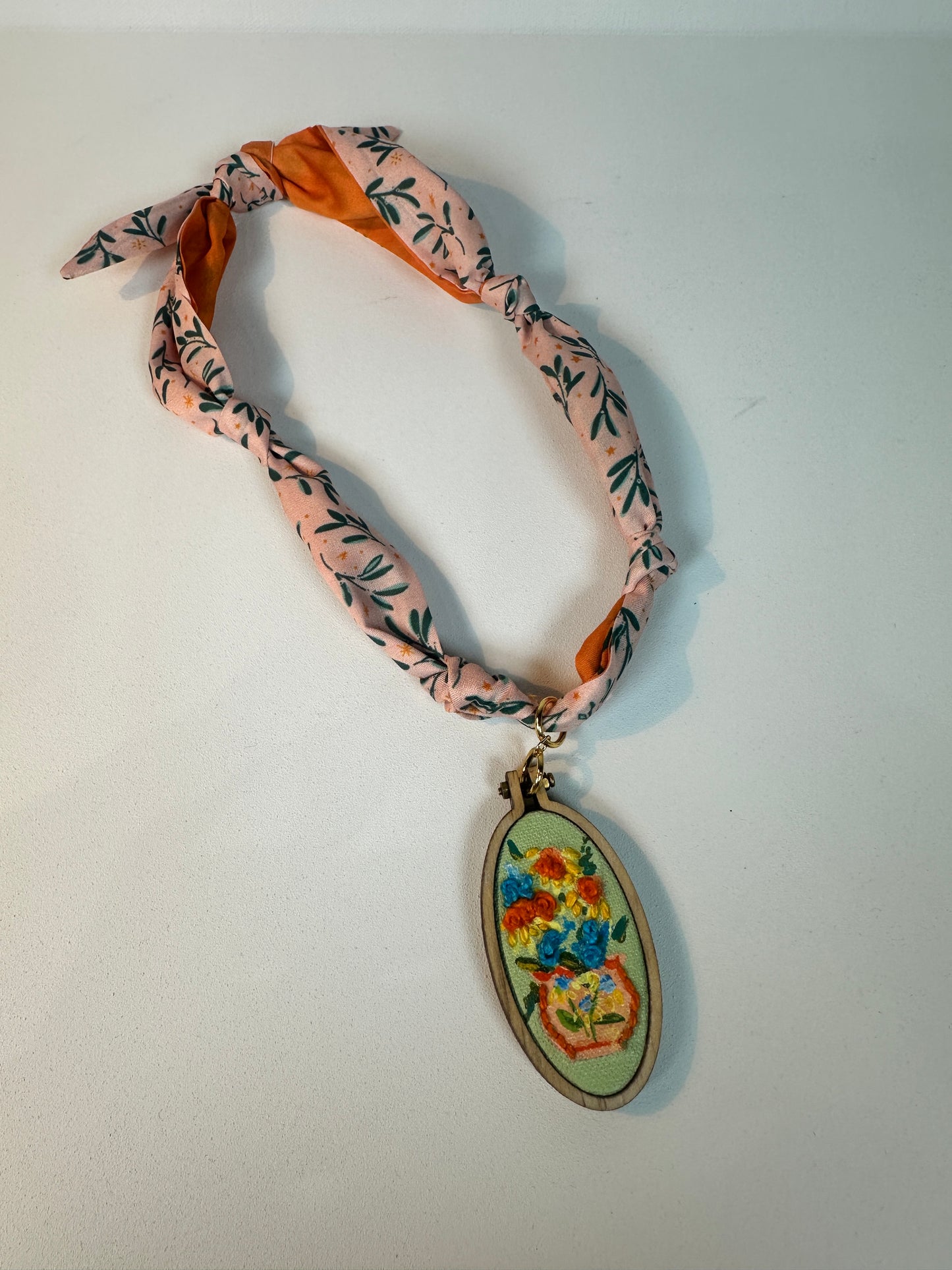 Potted Sunshine Scarf Necklace