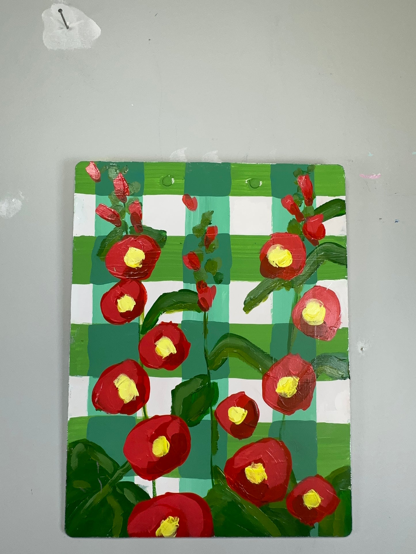 Oh Darling, Hollyhocks are all the Rage (Red Clipboard)