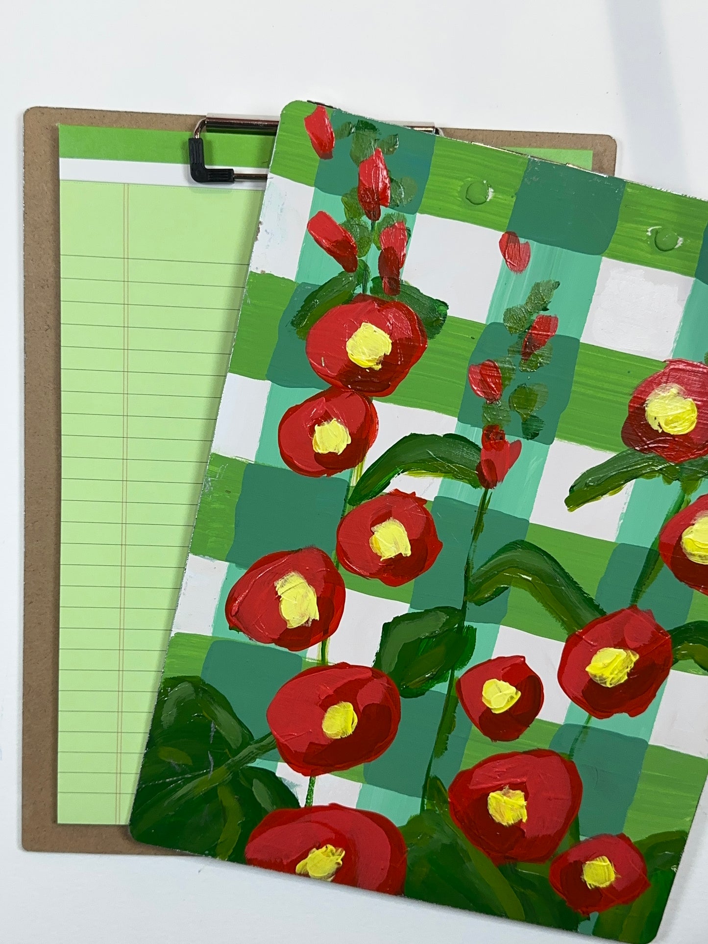 Oh Darling, Hollyhocks are all the Rage (Red Clipboard)